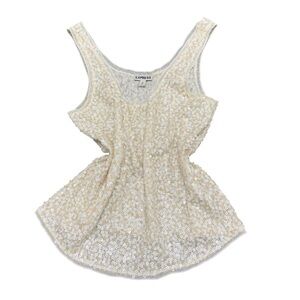 Express Ivory Sequin Tank Top